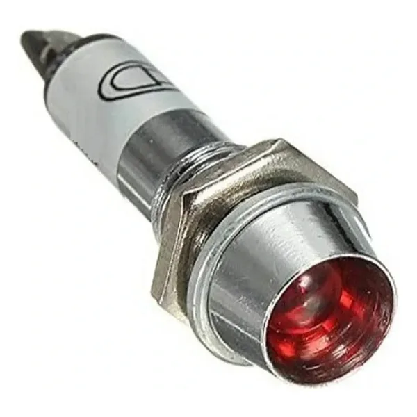 IC-225 8mm Sinyal Lambası Metal 24V Kırmızı