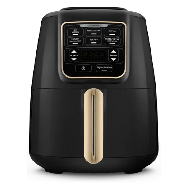 Karaca Air Pro Cook XL 2in1 Airfryer 4 lt Konuşan Yağsız Black Mineral Gold Fritöz