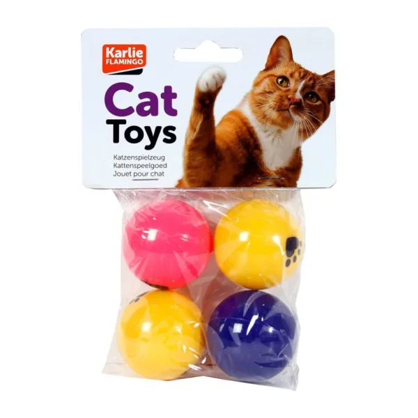 Karlie Çıngıraklı Pinpon Topu 4Lü Paket