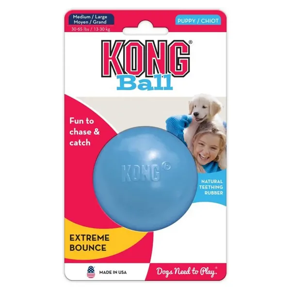 Kong Puppy Ball Delikli Top Yavru Köpek Oyuncağı M/L