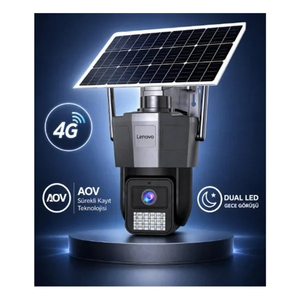 Lenovo X6T-4G 3MP AOV Smart Tek Kamera 4G Solar Kamera Kamera