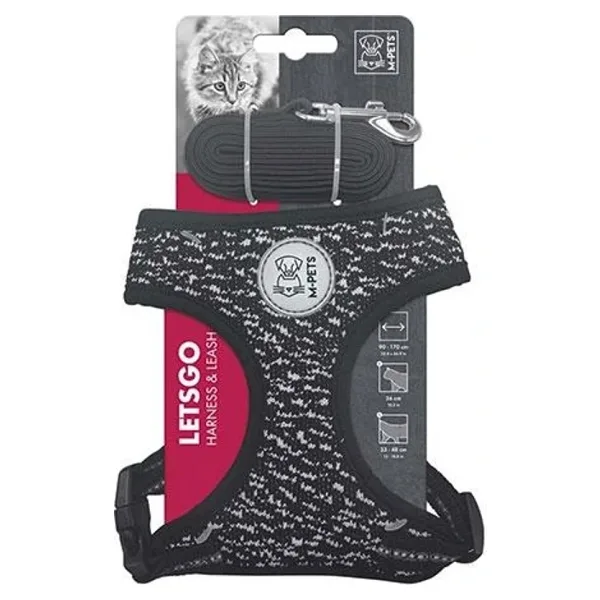 M-Pets Letsgo Kedi Göğüs Tasması Seti 30-42 Cm