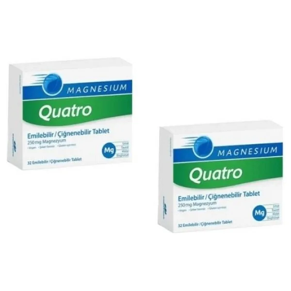 Magnesium Quatro 32 Çiğneme Tableti 2'li