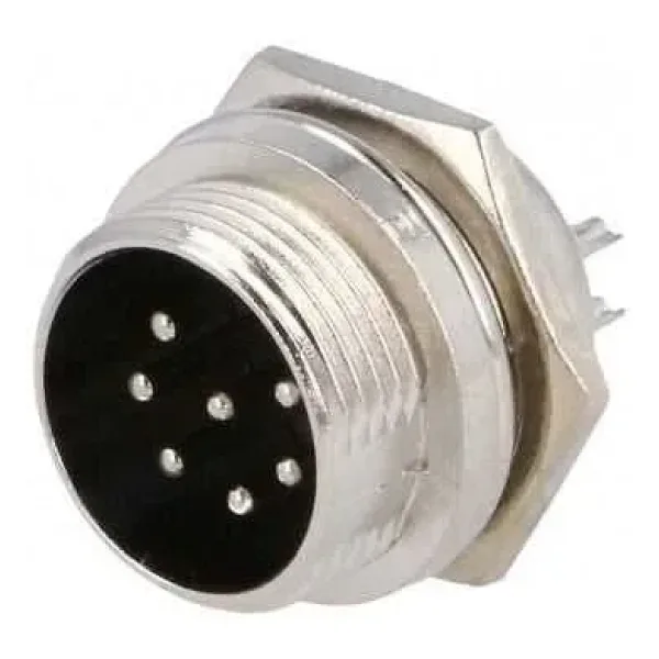 Mike Konnektör 7-Pin 12mm - Erkek