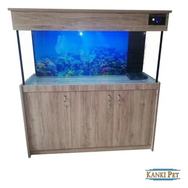 Mobilyalı KP150SMP02 Alt Sump sistemli lüks led Aydınlatmalı 150 x 50 x 60 cm (430 Litre)