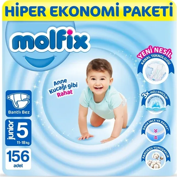 Molfix 5 Numara Junior 78'li 2 Adet Bebek Bezi