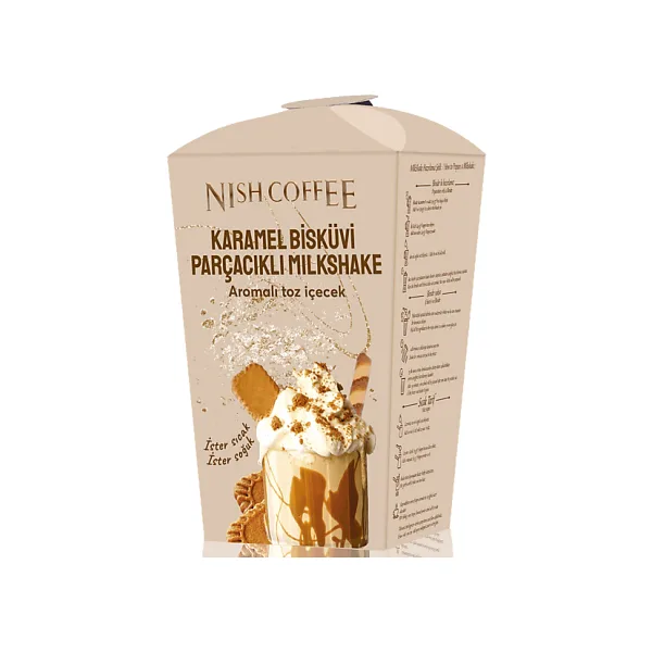 Nish Karamel Bisküvi Parçacıklı Milkshake Toz İçecek 250 gr