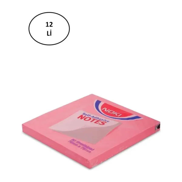 Noki Memo 75X75 Yapışkanlı Not Kağıdı Açık Pembe 12166
