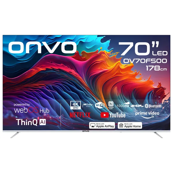 Onvo OV70F500 4K Ultra HD 70" 178 Ekran Uydu Alıcılı webOS Smart LED TV