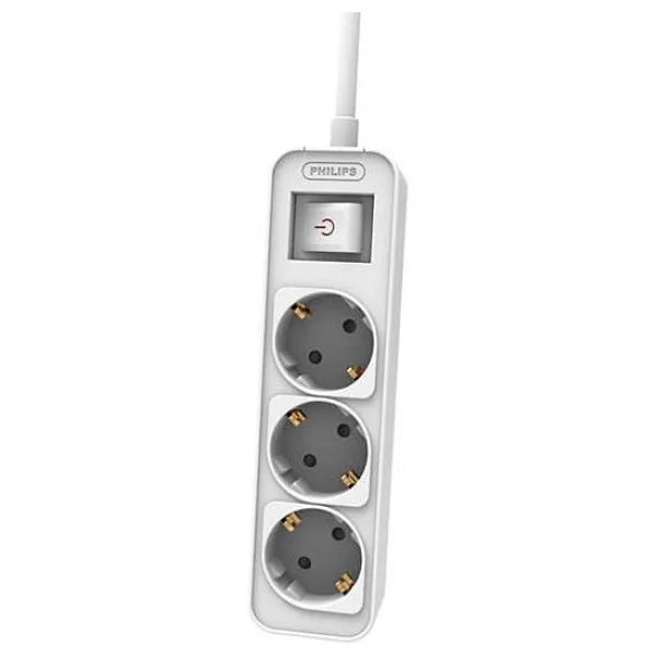 Philips CHP2134WB/62 3'lü 3 m Anahtarlı Grup Priz