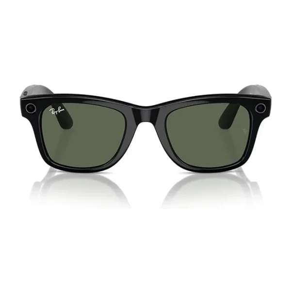 Ray-Ban Meta Wayfarer RW4006 50 Beden 601/7150 Parlak Siyah-G15 Green