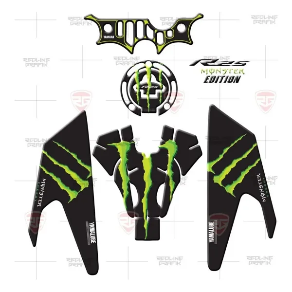 Redline Grafik R25 Tank pad seti Monster Edition
