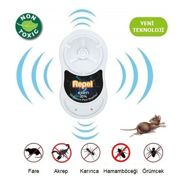 Repel Exen 3d Fare Sıçan Haşere Örümcek Akrep Kovucu