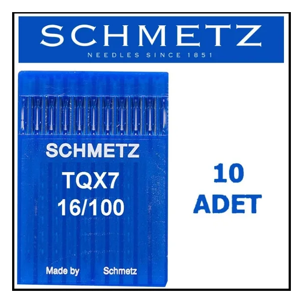 Schmetz TQX7 Uzun Düğme Makinesi İğnesi 16/100 Numara