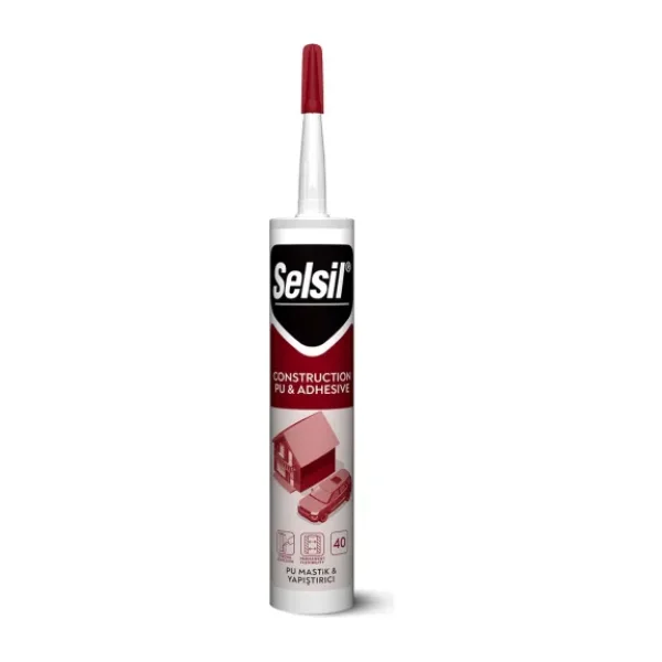 Selsil PU 40 280 ml Genel Amaçlı PU Yapıştırıcı Gri Mastik