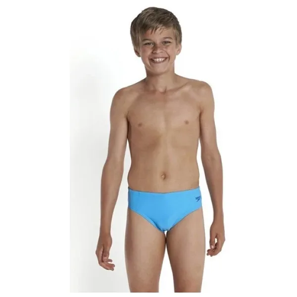 Speedo Logo Endurance 10 Brief Erkek Çocuk Yüzücü Mayosu Mavi Mavi