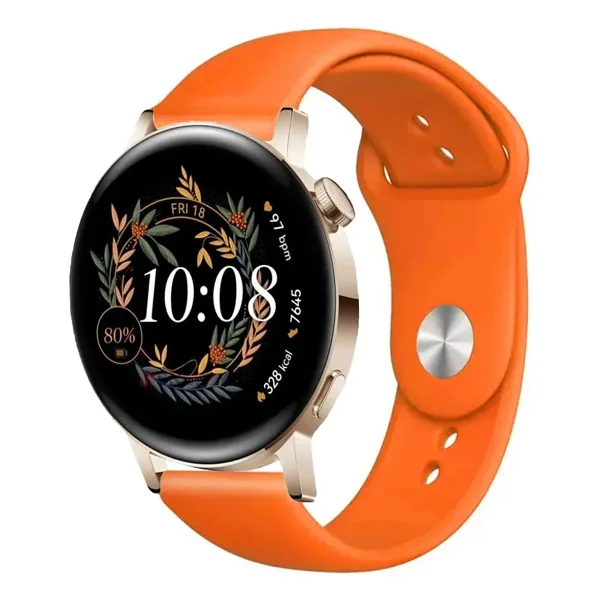 Tagomoon Huawei Watch Gt 3 Elegant 42mm Uyumlu Yumuşak Dokulu Silikon Kordon Kayış