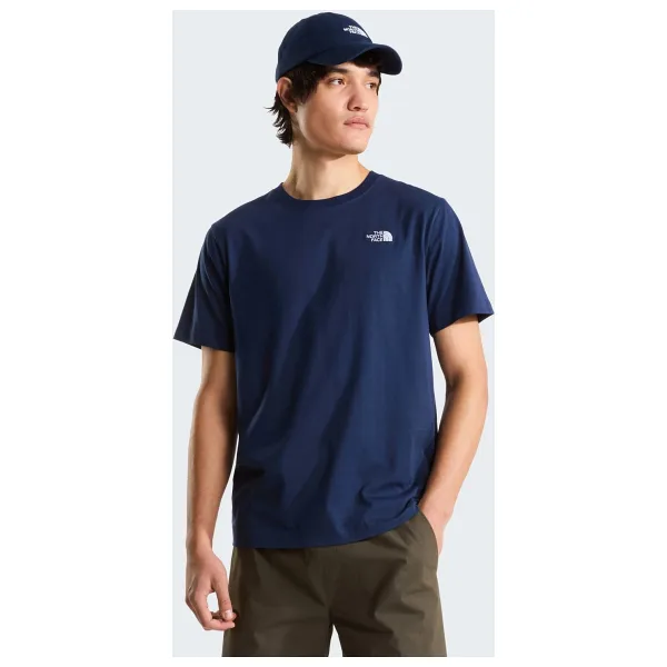 The North Face Evolution Simple Dome NF0A8CZ28K21 Lacivert Kısa Kollu Bisiklet Yaka Erkek Tişört