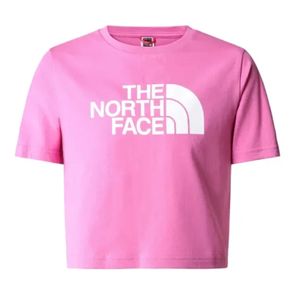 The North Face Kız Çocuk S/S CROP EASY TEE T-Shirt NF0A83EUJK31 Siyah S