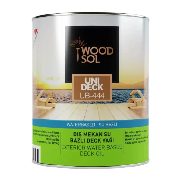 Woodsol Unideck Su Bazlı Ahşap Deck Yağı 0.75 L 1212 Teak