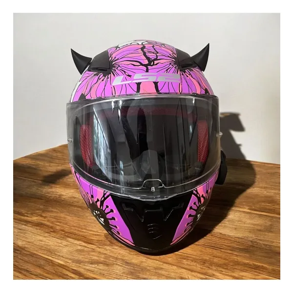 3D Motosiklet Kask Boynuzu Siyah 1 Adet