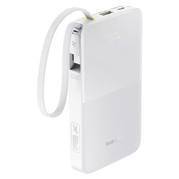 Baseus EnerFill FC51 Bipow2 Pro Beyaz 10000 mAh Hızlı Şarj Powerbank