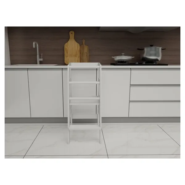 Beyaz Ahşap Çocuk Öğrenme-Etkinlik Kulesi