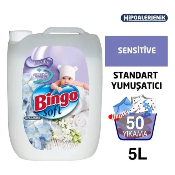 Bingo Soft Sensitive Yumuşatıcı 50 Yıkama 5 lt