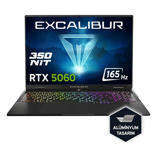Casper Excalibur G915.1362-BF60X-C i7-13620H 16 GB 1 TB SSD RTX5060 16" WUXGA Gaming Laptop