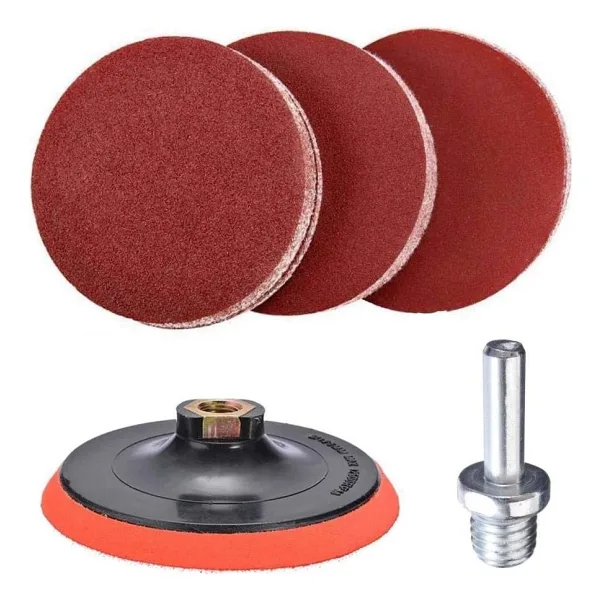 Cırt Zımpara Seti Avuç Taşlama Spiral Ahşap Zımparalama + Matkap Aparatı 115 mm (20 Parça)