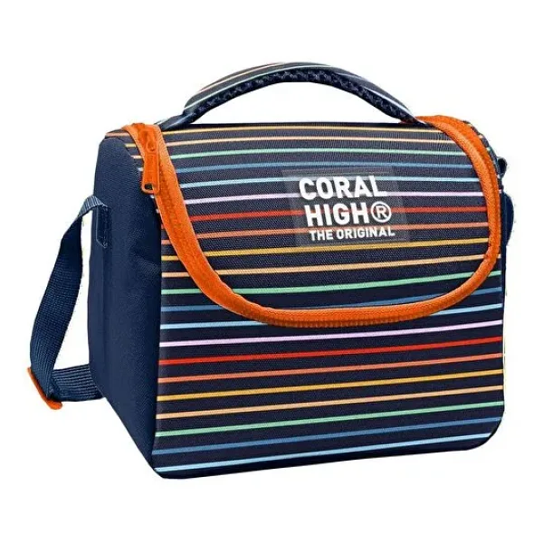 Coral High 37131 Çizgi Desenli Termoslu Beslenme Çantası