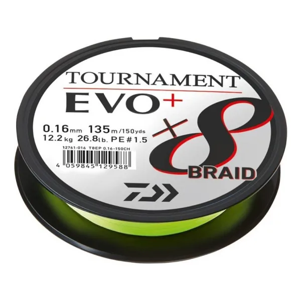 Daiwa Tournament Evo+ 8X 135 m 0.08 mm 4.9 kg Chartreuse İp Misina