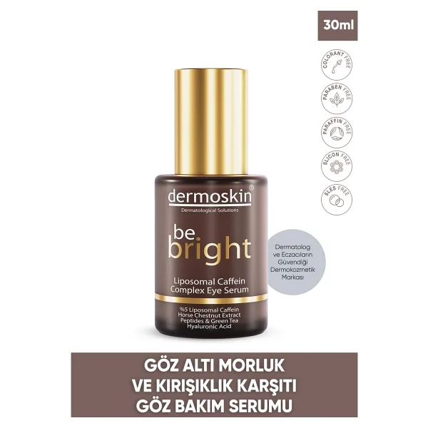 Dermoskin Be Bright Göz Serumu Yaşlanma ve Kırışıklık Karşıtı Etki 30 ml Liposomal Teknoloji