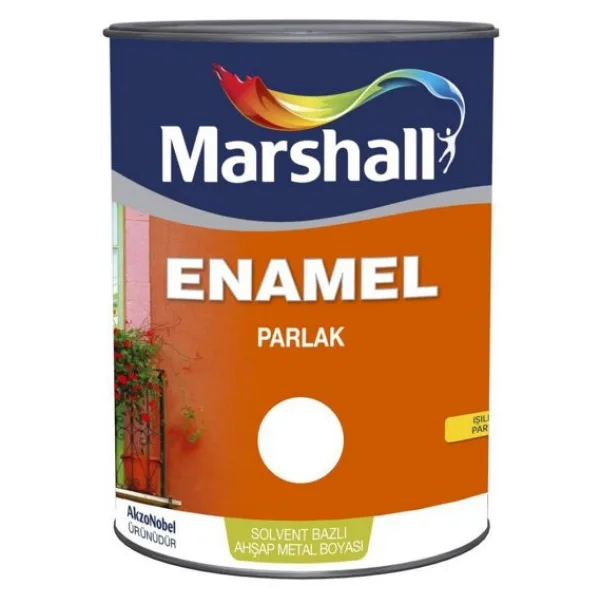 ENAMEL SOLVENT BAZLI AHŞAP-METAL BOYASI PARLAK SİYAH 2,5LT