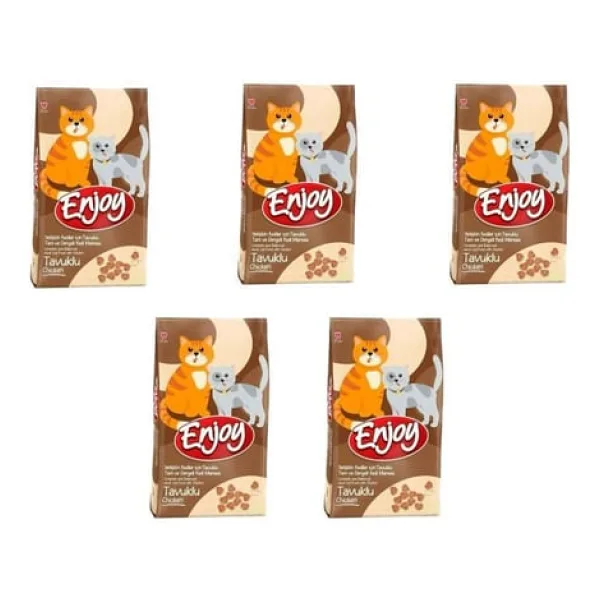Enjoy Tavuklu 1 kg 5'li Yetişkin Kedi Maması