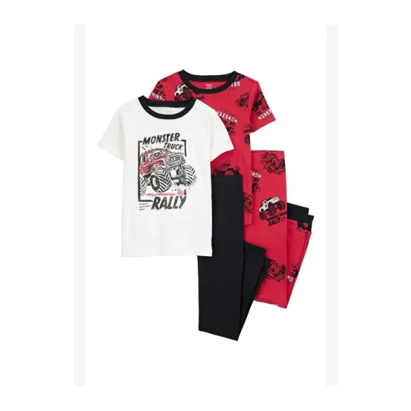 Erkek Çocuk Pijama Set 4'lü Paket