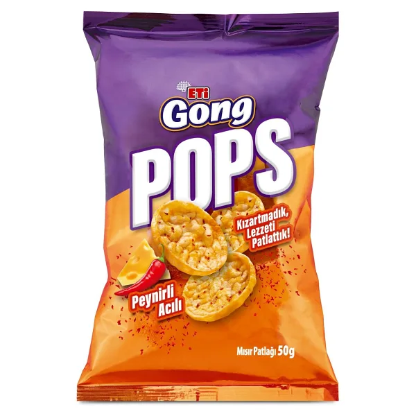 Eti Gong Pops Peynirli Acılı Mısır Patlağı 50 gr