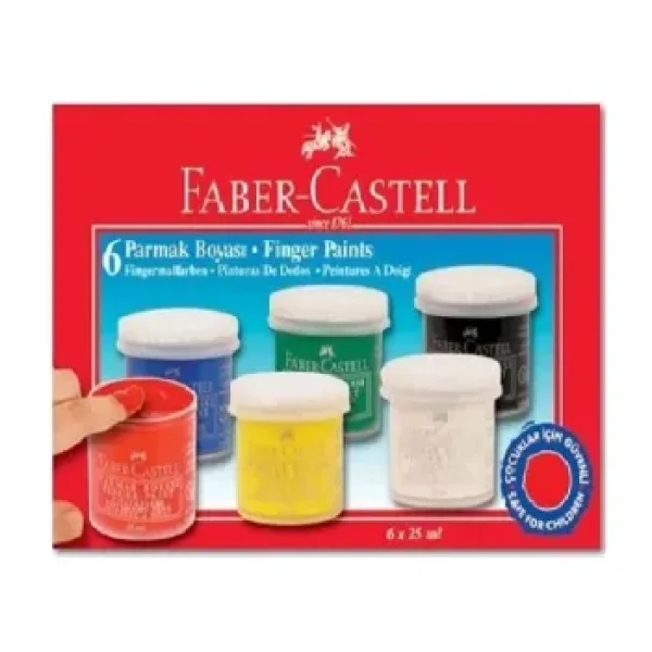 Faber-Castell 25 ml 6 Renk Parmak Boyası