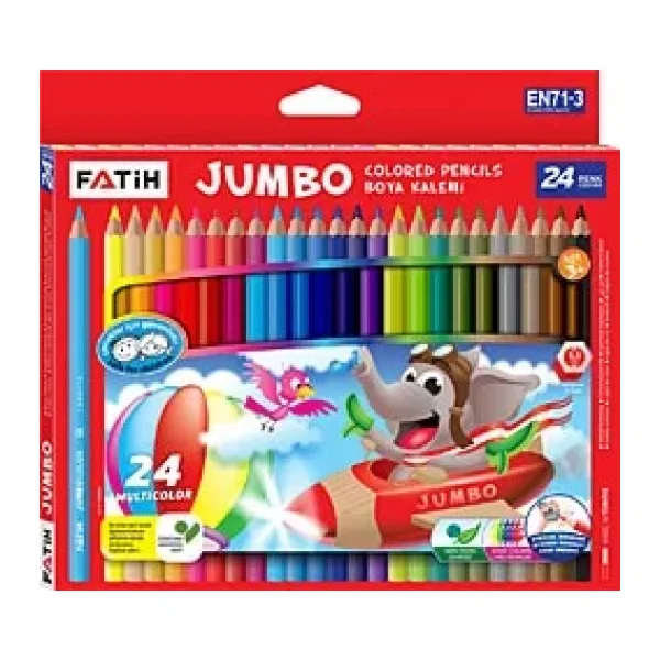 Fatih Tam Boy 24'lü Jumbo Kuru Boya Seti
