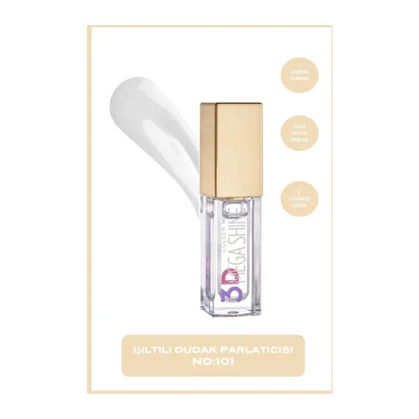 Golden Rose Dudak Parlatıcısı 3D Mega Shine Lipgloss No: 101