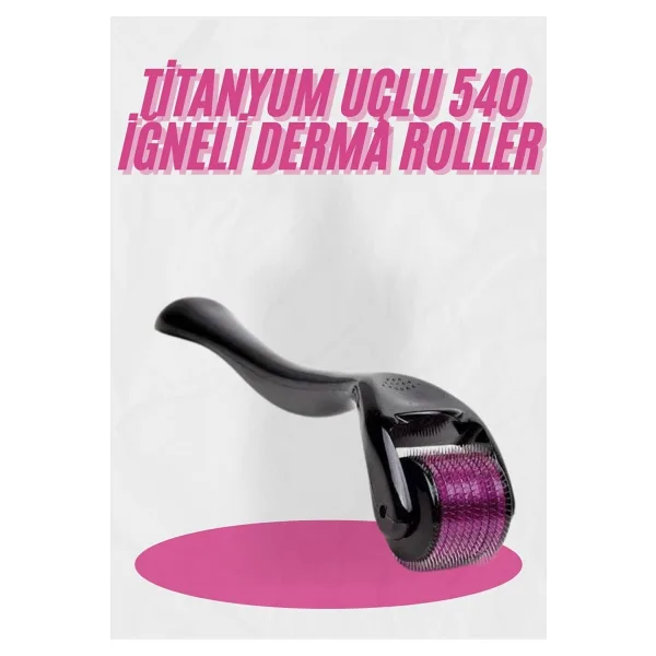 Kaktüs Jack Dermaroller Titanyum 540 Iğneli 1 mm Saç Kaş Sakal Serum Kullanıma Uygun