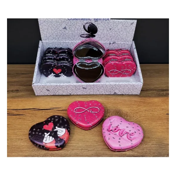 Kalpli Love Tasarımlı Cep Aynası