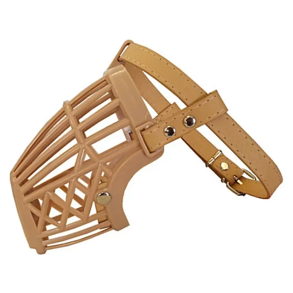 Karamel Pet Plastik Köpek Ağızlığı 13 Cm-37 Cm Bej Xlarge