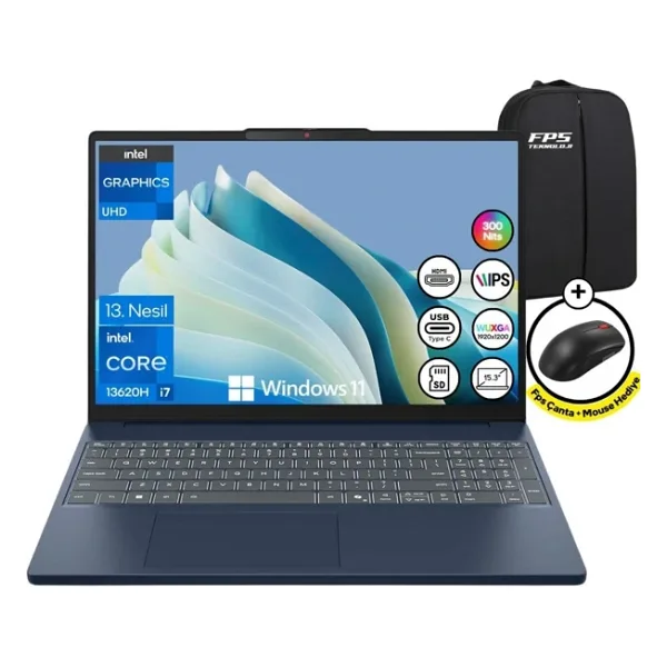 Lenovo IdeaPad Slim 3 15IRH10 83K10060TR i7-13620H 8 GB 1 TB SSD UHD Graphics 15.3" WUXGA Notebook