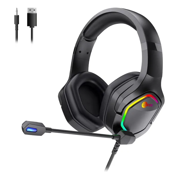 Lenovo Lecoo HT403 RGB 3.5mm/USB Kablolu Kulak Üstü Oyuncu Kulaklığı