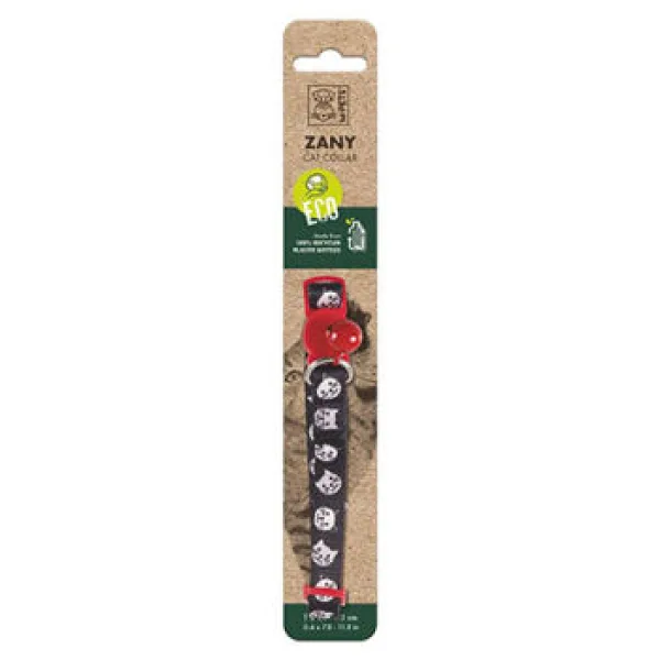 M-Pets Zany Zilli Kedi Boyun Tasması Kırmızı-Siyah 20-30 Cm
