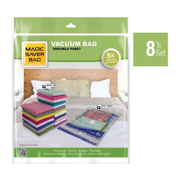 Magic Saver Bag 8'li Vakumlu Poşet Set-1