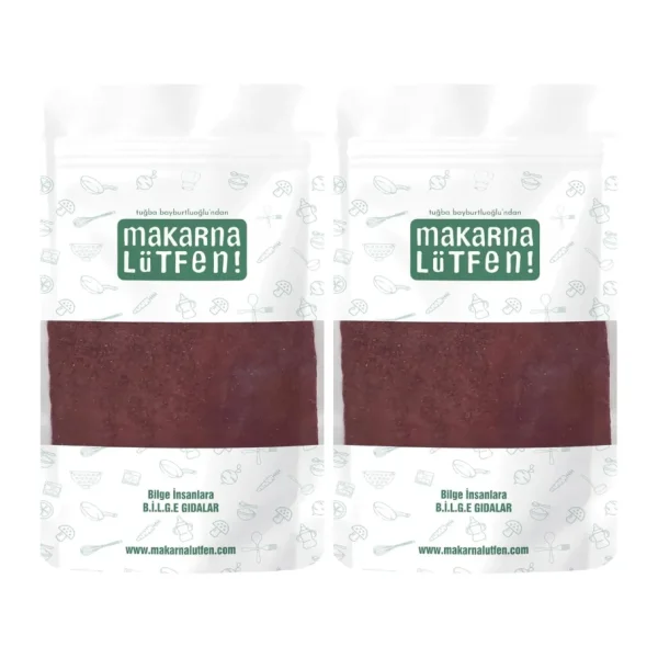 Makarna Lütfen Kırmızı Pancar ve Mor Havuç Kurusu Tozu (90 gram) 2li paket