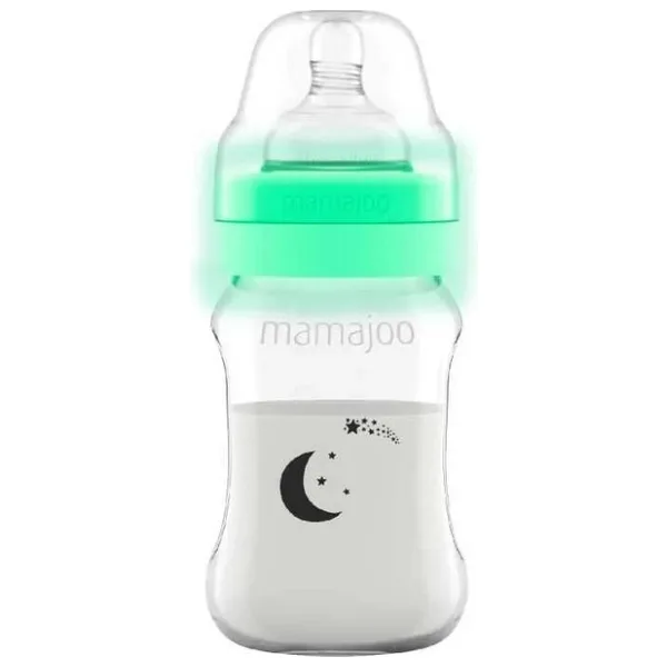 Mamajoo Gece & Gündüz Antikolik Biberon 270 ml 6 Ay+ Orta Akışlı - Beyaz
