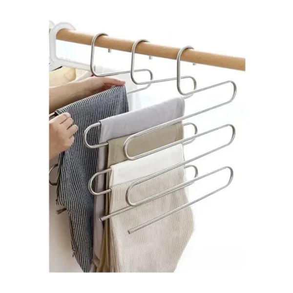 Metal 5 Katlı Pantolon & Şal Askısı Çoklu Askılık Dekoratif Akıllı Düzenleyici